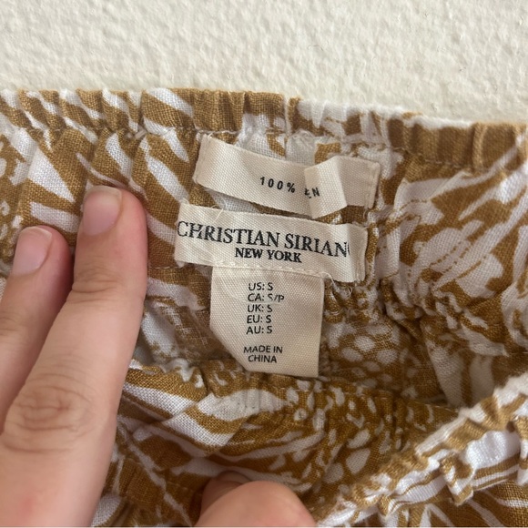 Christian Siriano 100% linen patterned pants - Picture 6 of 7